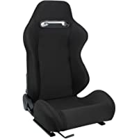 MODAUTO Asiento Deportivo Coche- Semibaquet Deportivo Ajustable- de Tela- con Ríeles Incluidos- Conductor y Pasajero…